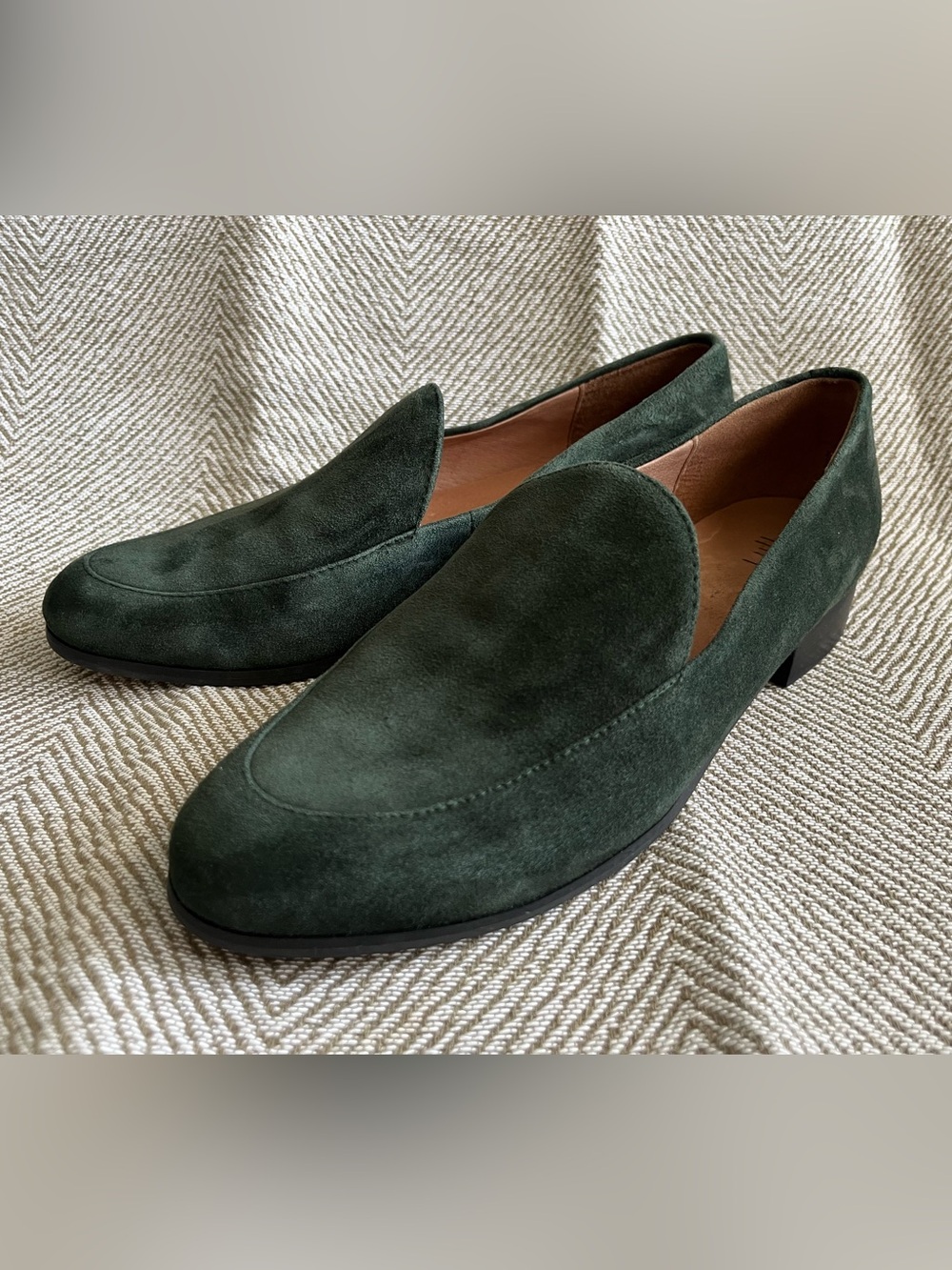 J. Jill Dark Green Suede Slip-On Loafers